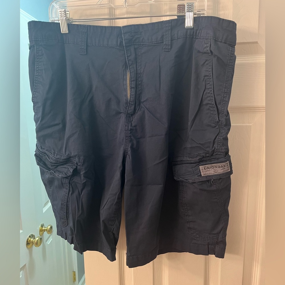 Mens UNIONBAY Black  Cargo Shorts Casual Style